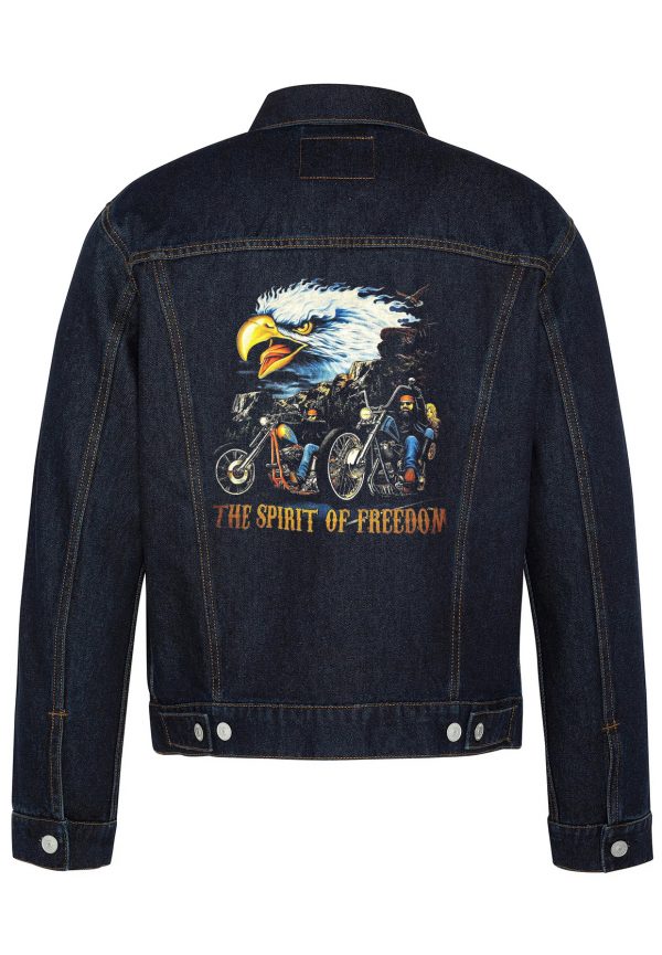 The Spirit Of Freedom Biker Denim Jacket