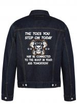 The Toes You Step On Today Biker Denim Jacket