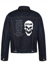 The World Is Gonna Judge You Biker Denim Jacket