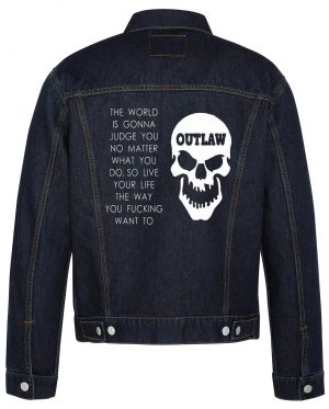 The World Is Gonna Judge You Biker Denim Jacket