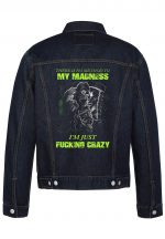 There Is No Method To My Madness Biker Denim Jacket