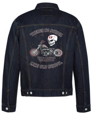 Theres No School Biker Denim Jacket