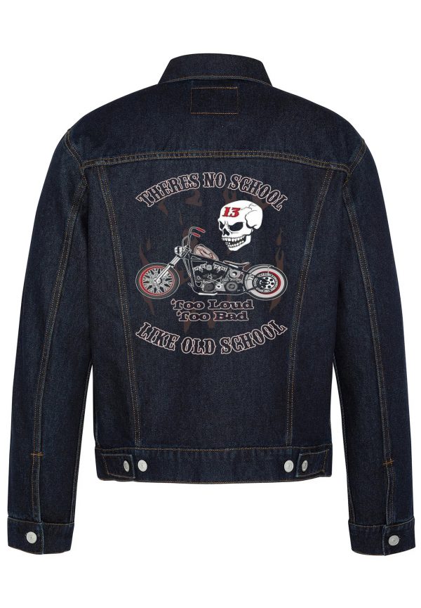 Theres No School Biker Denim Jacket