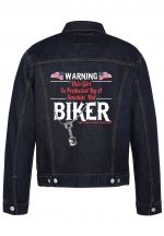 This Girl Is Protected By A Smokin Hot Biker Denim Jacket