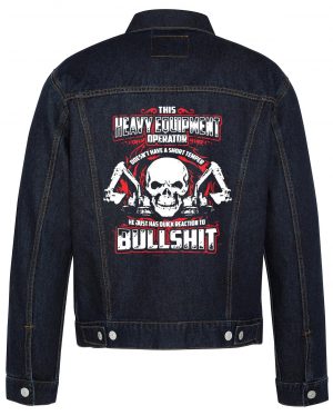 This Heavy Equipment Operator Biker Denim Jacket