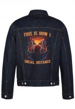 This Is How I Social Distance Biker Denim Jacket