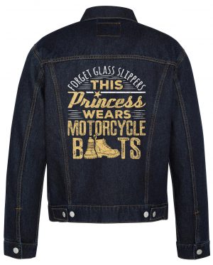 This Princess Wears Motorcycle Boots Biker Denim Jacket