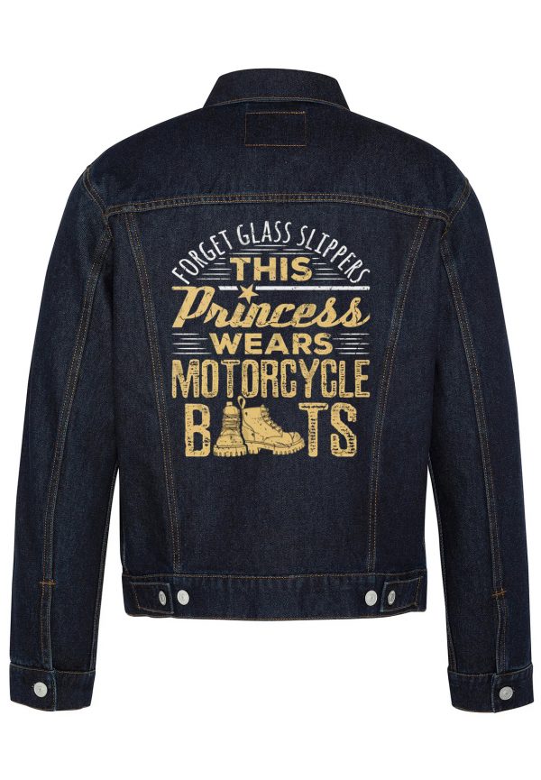 This Princess Wears Motorcycle Boots Biker Denim Jacket