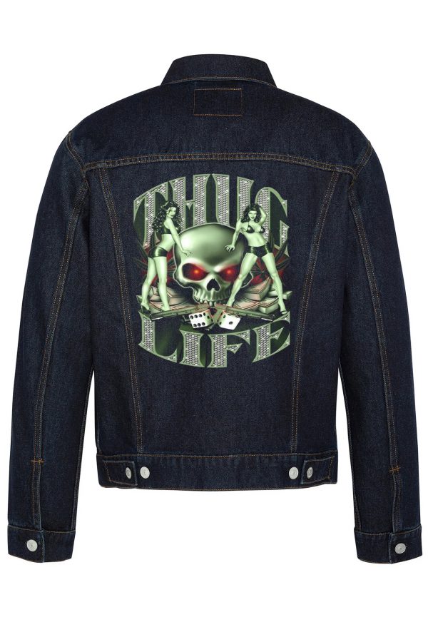 Thug Life Biker Denim Jacket