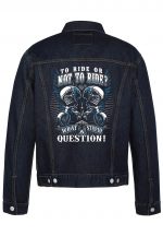 To Ride Or Not To Ride Biker Denim Jacket