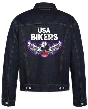 USA Bikers Biker Denim Jacket