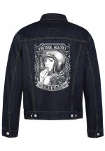 Vintage Helmet Passion Biker Denim Jacket