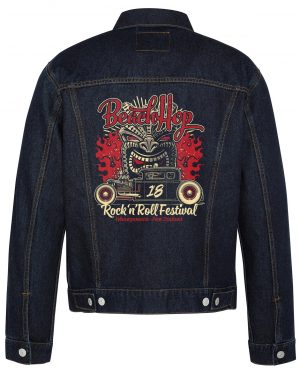 Whangamata Beach Hop Biker Denim Jacket