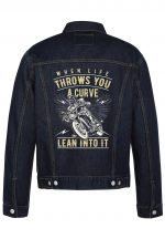 When Life Throws You Biker Denim Jacket