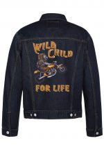 Wild Child For Life Biker Denim Jacket