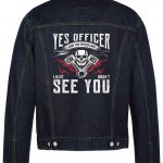 Yes Officer I Just Didn't See You Biker Denim Jacket