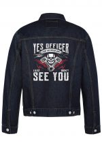 Yes Officer I Just Didn't See You Biker Denim Jacket