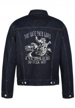 You Have Your Laws Biker Denim Jacket