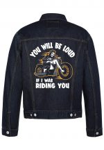 You Will Be Loud Biker Denim Jacket