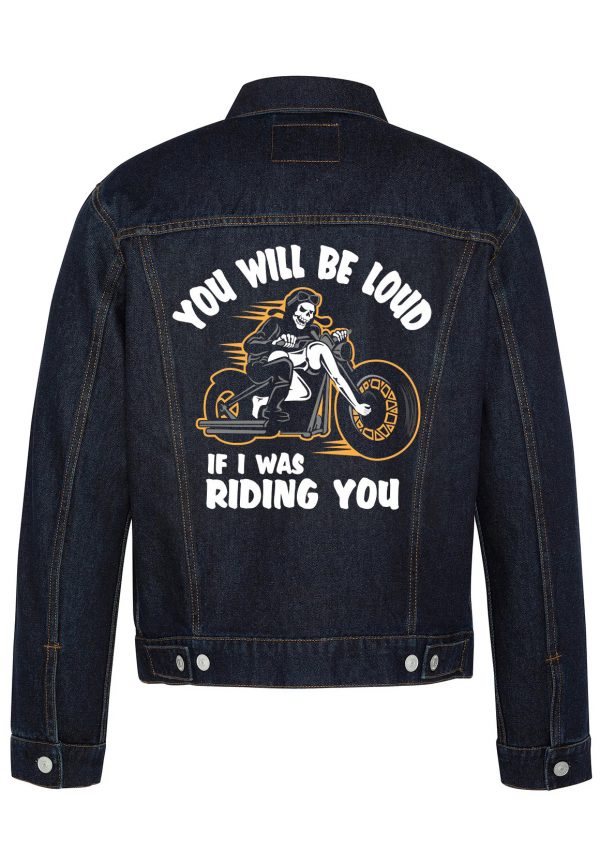 You Will Be Loud Biker Denim Jacket