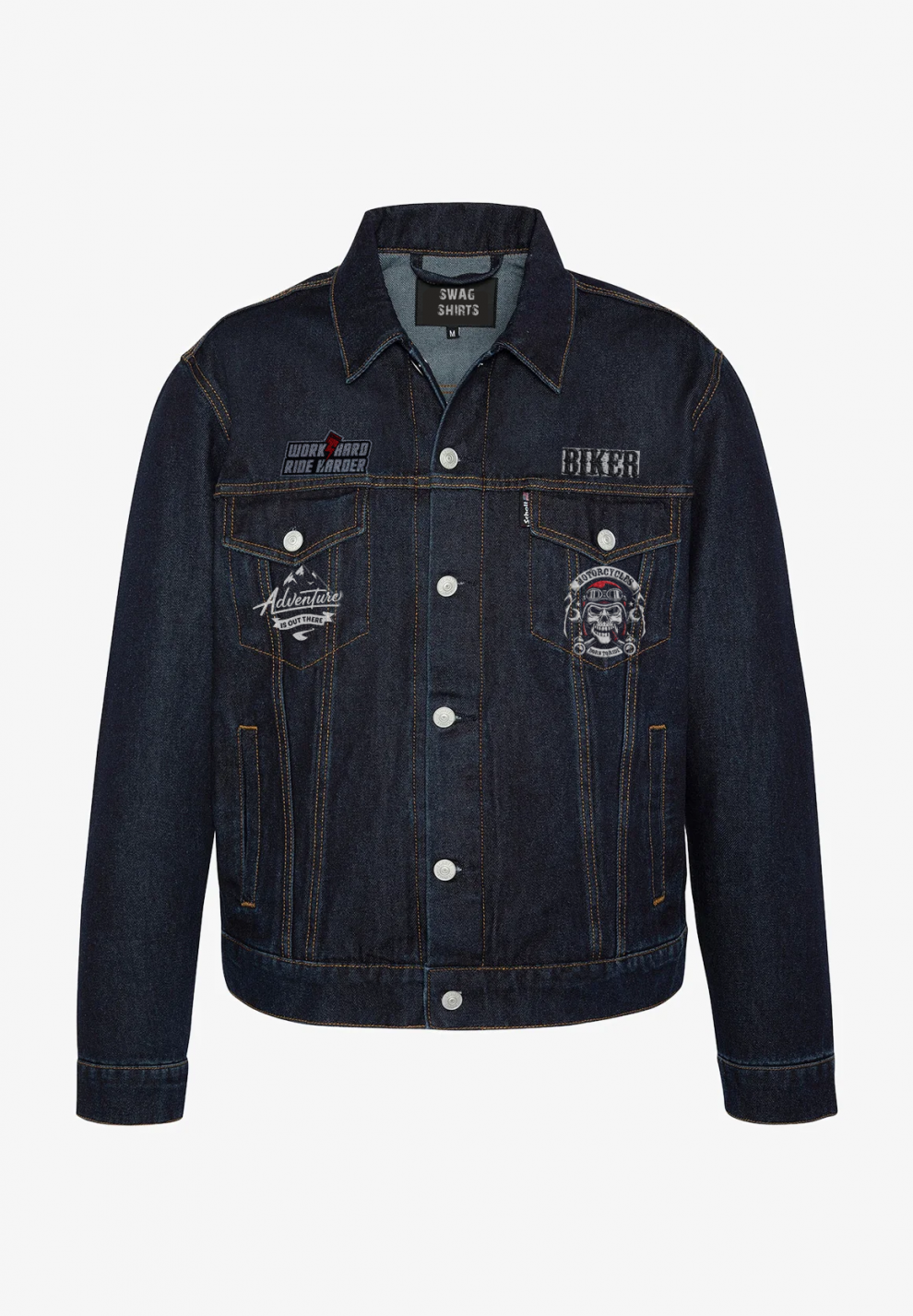 Biker Grandma Biker Denim Jacket - Image 2