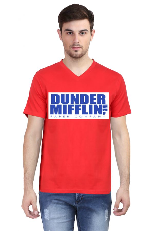 Dunder Mifflin V Neck T-Shirt - Image 2