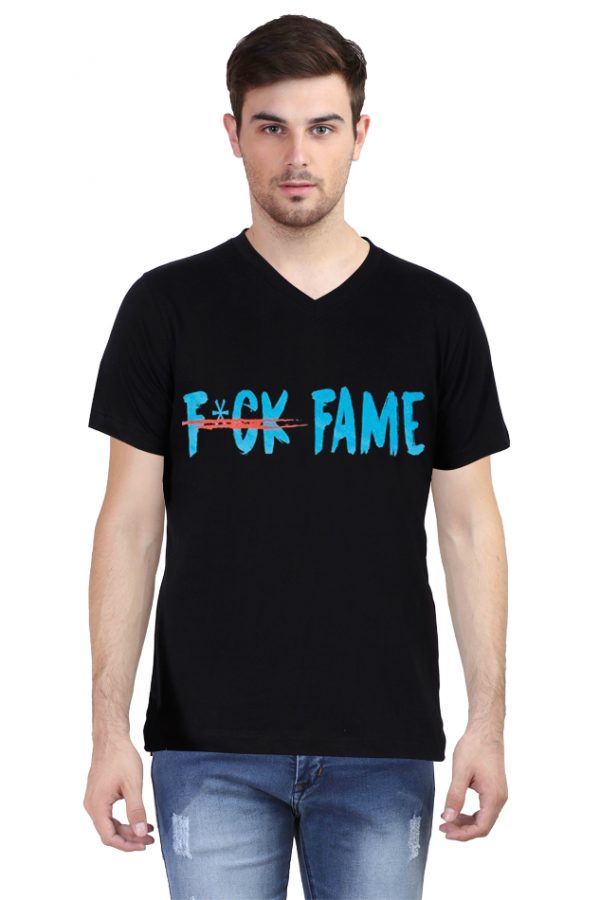 Fuck Fame V Neck T-Shirt