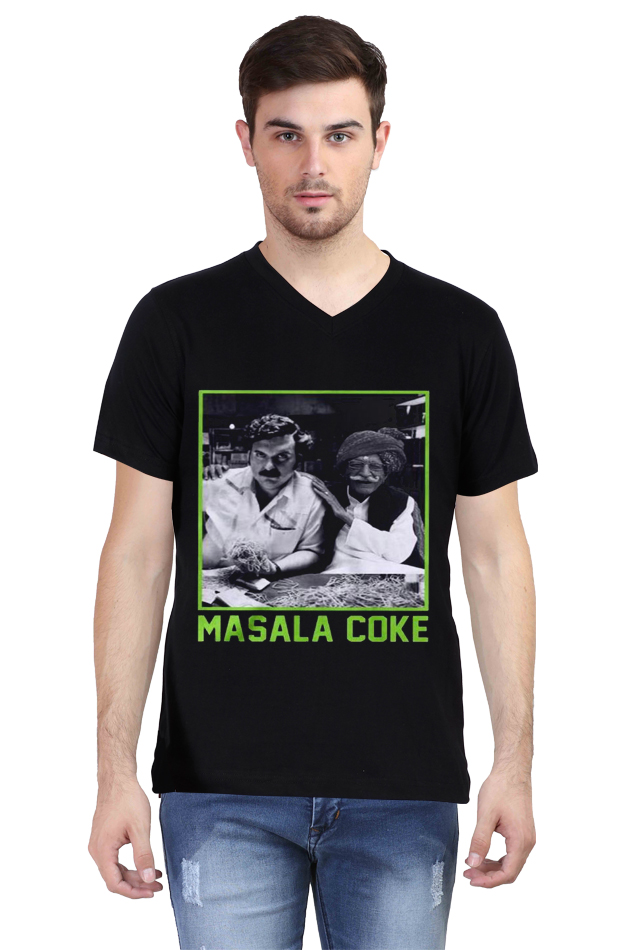 Pablo Escobar MDH Masala Coke V Neck T-Shirt | Swag Shirts