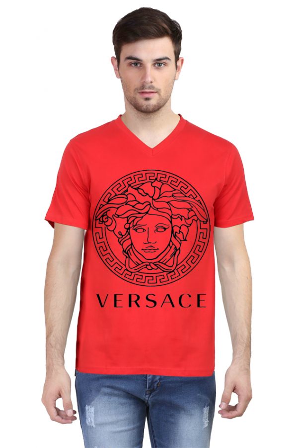 Versace V Neck T-Shirt - Image 3