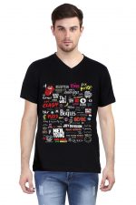 Rock Band Cluster V Neck T-Shirt