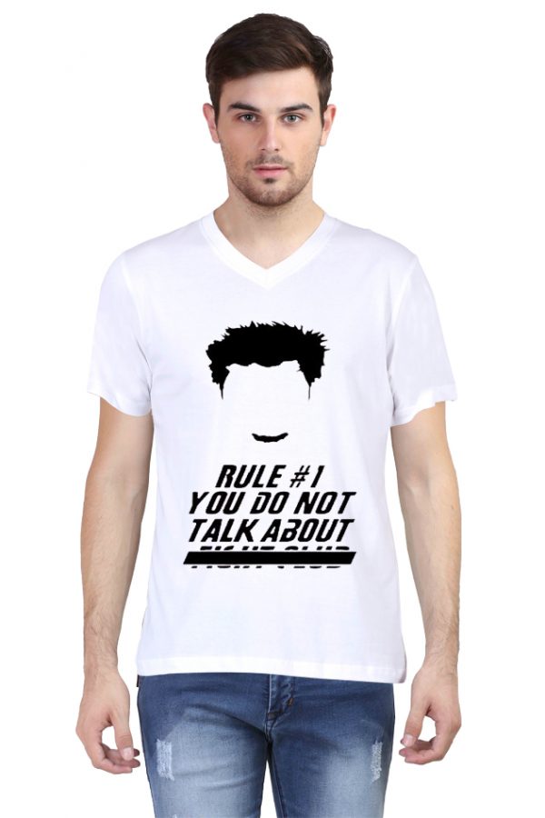 Rule Number 1 We Do Not Talk About Fight Club V Neck T-Shirt