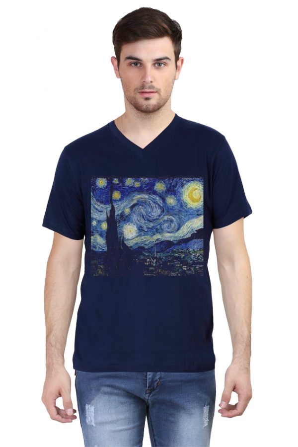 The Starry Night V Neck T-Shirt - Image 2