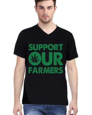 Support Our Farmers V Neck T-Shirt