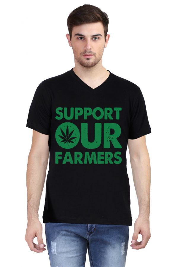 Support Our Farmers V Neck T-Shirt