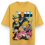 Five Legends In Anime Oversized T-Shirt