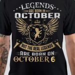 Legends Are Born In October T-Shirt