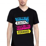 Back And Forward V Neck T-Shirt