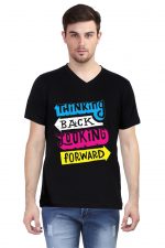 Back And Forward V Neck T-Shirt