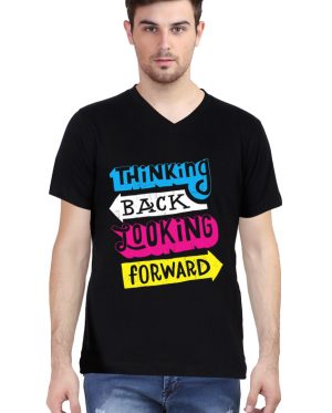 Back And Forward V Neck T-Shirt