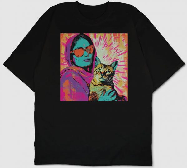 Aesthetic Cat Oversized T-Shirt