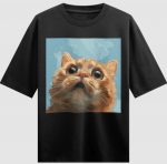 Aesthetic Cat Oversized T-Shirt1