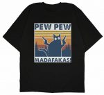 Pew Pew MF Cat Oversized T-Shirt