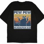 Pew Pew MF Cat Oversized T-Shirt