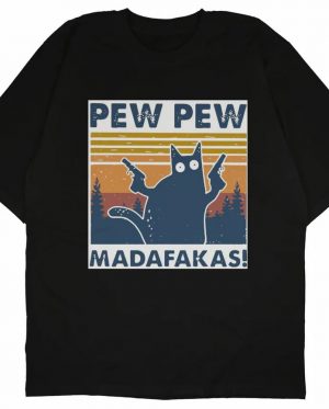 Pew Pew MF Cat Oversized T-Shirt