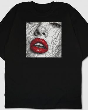 Red Lips Oversized T-Shirt