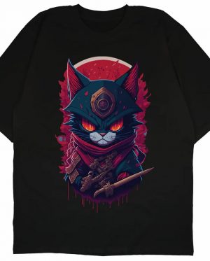 Samurai Cat Oversized T-Shirt