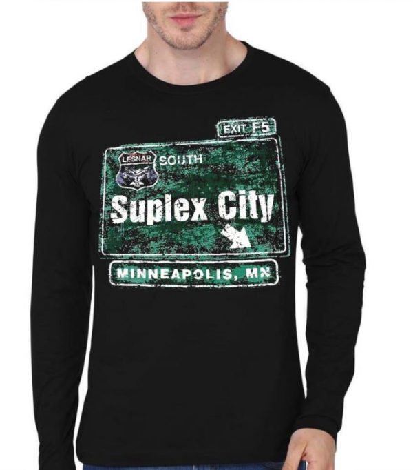 Brock Lesnar Suplex City Danger Ahead Full Sleeve T-Shirt