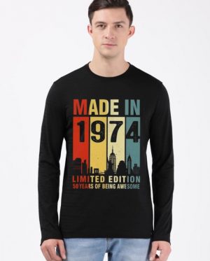 Made In 1974 Limited Edition Full Sleeve T-Shirt