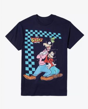 A Goofy Movie Max & Goofy Vintage Checkered T-Shirt