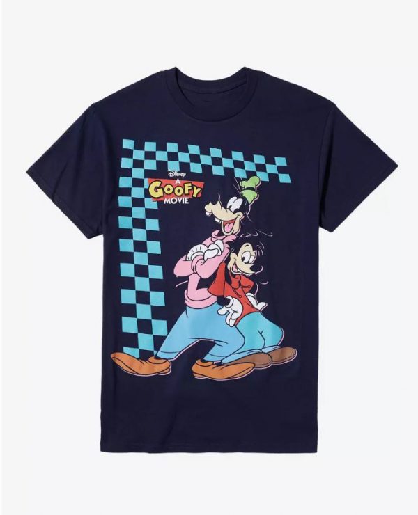 A Goofy Movie Max & Goofy Vintage Checkered T-Shirt